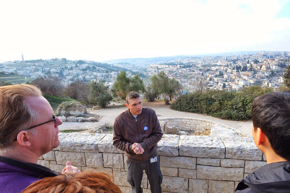 Overlooking Jerusalem with tour guide Eyal