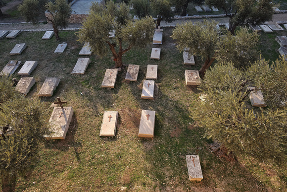 A graveyard across the street from Gethsemane Basilica