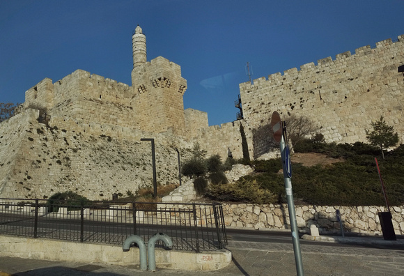 Outside wall around Old Jerusalem