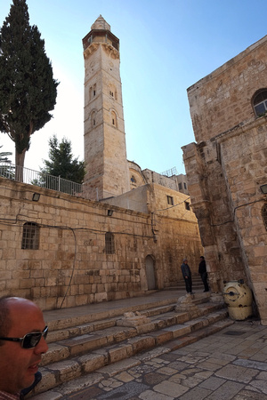 Outside The Church of the Holy Sepulchre - the site on which Jesus is said to have been crucified